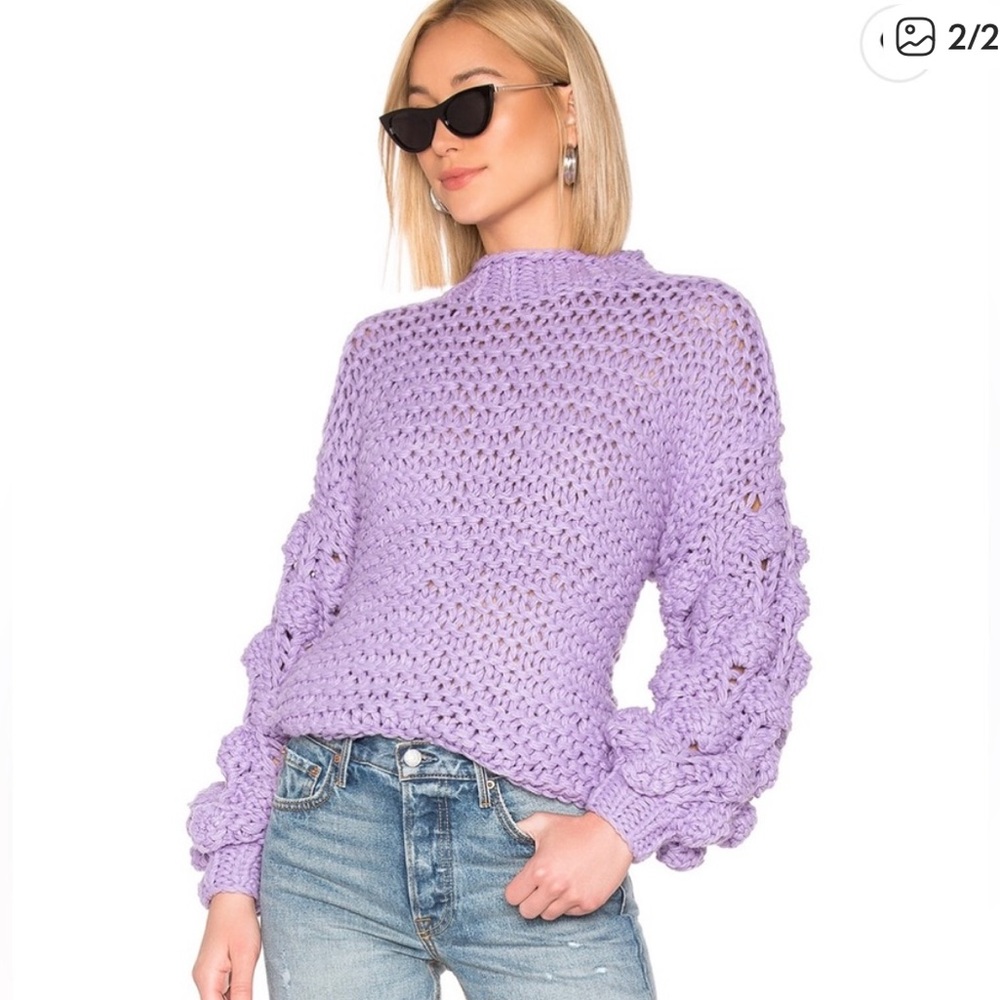 Tularosa Lilac Textured Knit Sweater